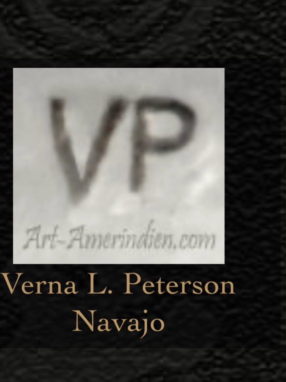 Navajo Brooch Verna L. Peterson VP Hallmark Signed Sterling - Picture 6 of 6